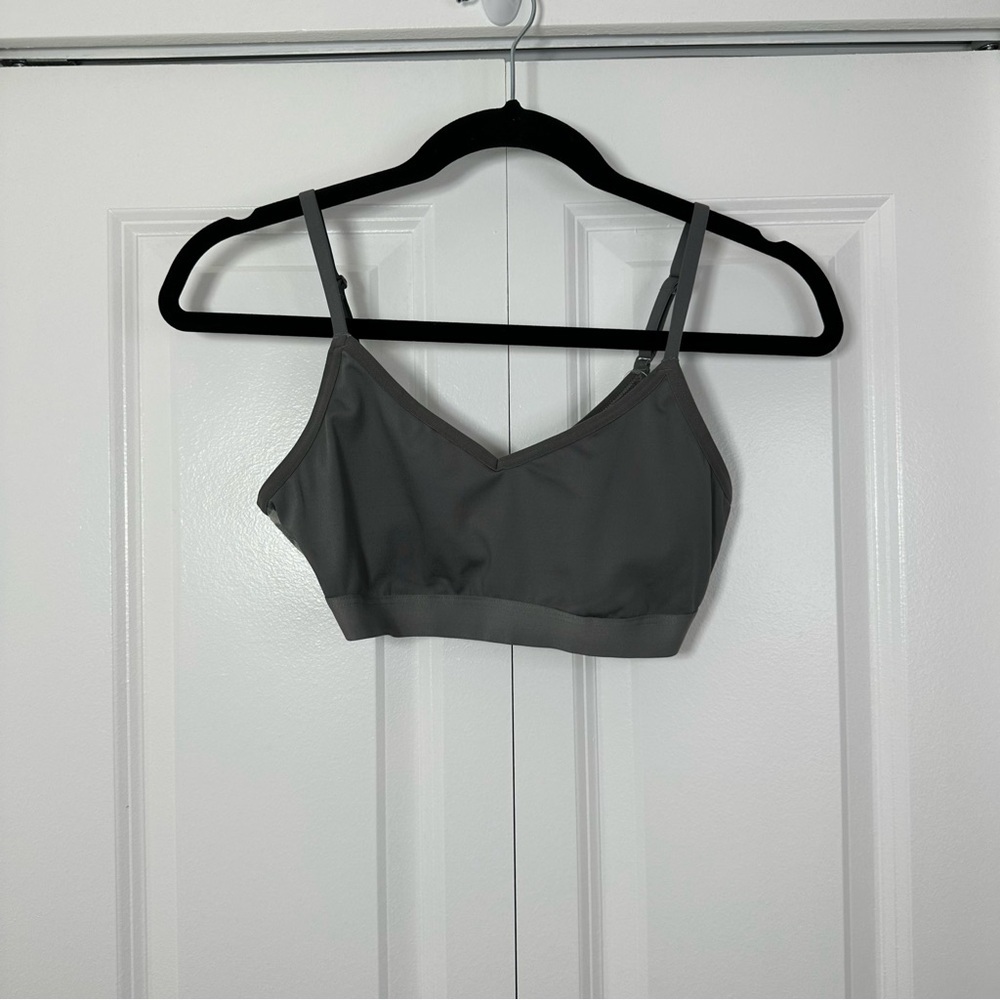 Aerie Offline Leopard Print Gray Sports Bra Size Small